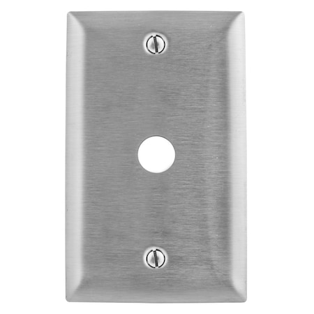 Hubbell Wiring Device-Kellems WALLPLATE, 1-G, .53", SS SS739
